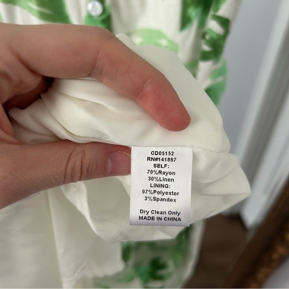 Avara Boutique TCEC Elegant Floral Maxi Dress PALM BREEZE DRESS IN GREEN Linda - Picture 9 of 9